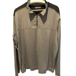 Columbia Mens 1/4 Zip Pullover, two toned gray, measurements in photo, XL